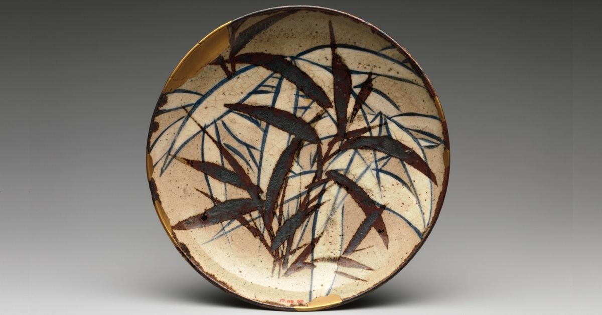 Kintsugi-Dish-Bamboo-Leaves