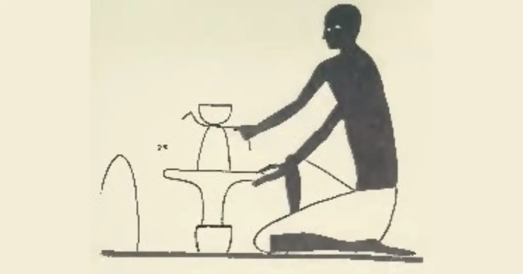 egyptian-pottery-wheel-depiction