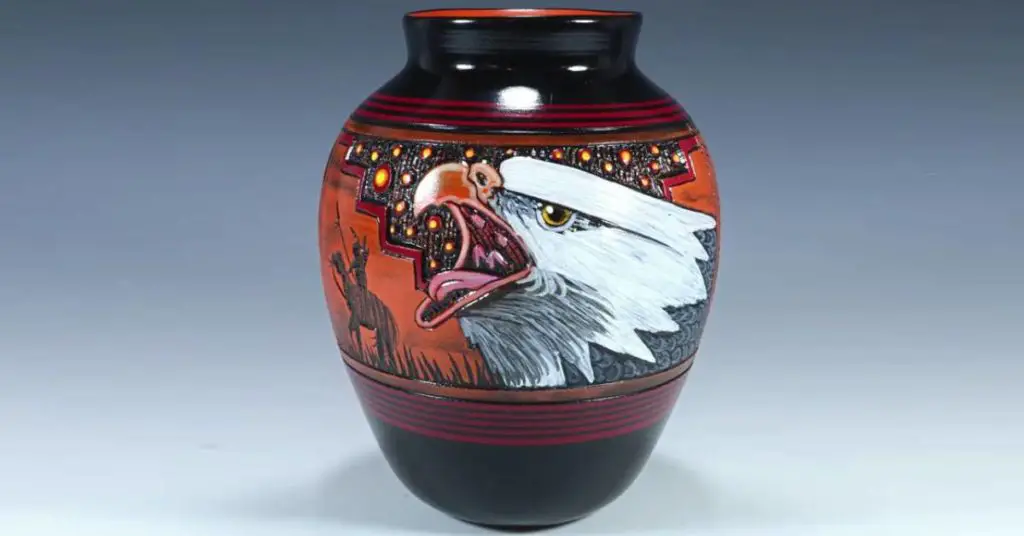 eagle-etched-pottery
