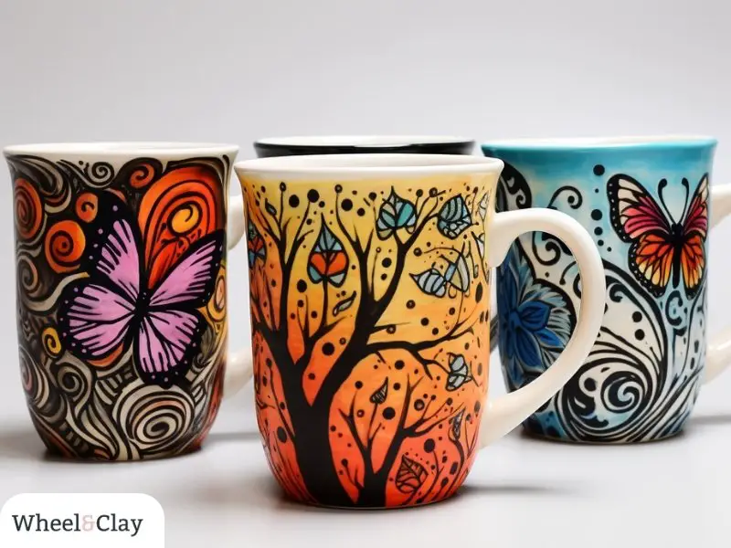 Ideas For Painting Pottery Bowls & Mugs
